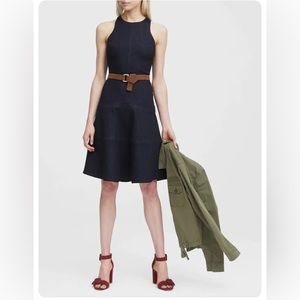 Banana Republic Denim Paneled Flare Dress